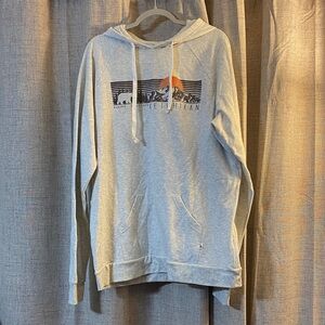 Blue 84 Light Gray Alaska Hoodie with Mountain Graphic